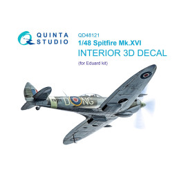 Spitfire Mk.XVI 3D-Printed & coloured Interior (Eduard) QD48121 Quinta Studio 1:48