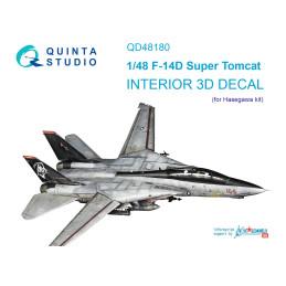 F-14D 3D-Printed & coloured Interior (Hasegawa) QD48180 Quinta Studio 1:48