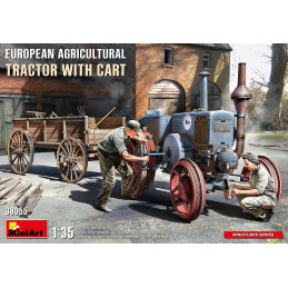 European Agricultural Tractor with Cart 38055 MiniArt 1:35