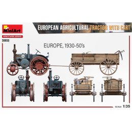 European Agricultural Tractor with Cart 38055 MiniArt 1:35