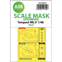 Tempest Mk.V double-sided express mask M48051 ASK Distribution 1:48 for Eduard