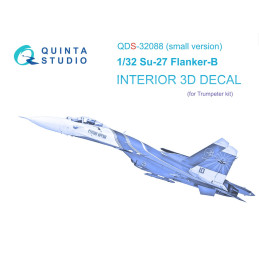 Su-27 3D-Printed & coloured Interior (Trumpeter) (small version) QDS32088 Quinta Studio 1:32