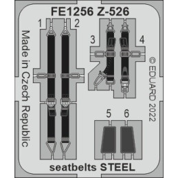 Z-526 seatbelts STEEL FE1256 Eduard 1:48 for Eduard