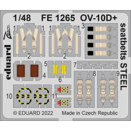 OV-10D+ seatbelts STEEL FE1265 Eduard 1:48 for ICM