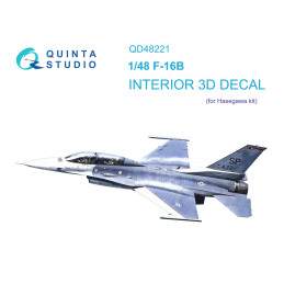 F-16B 3D-Printed & coloured Interior QD48221 Quinta Studio 1:48 for Hasegawa