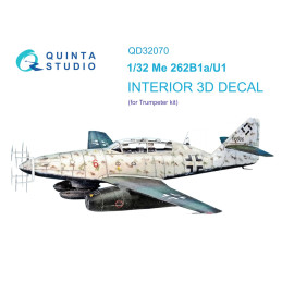 Me 262B1a/U-1 3D-Printed & coloured Interior QD32070 Quinta Studio 1:32