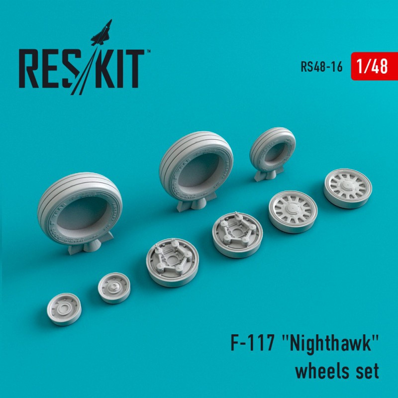 Lockheed F-117 "Nighthawk" wheels set RS48-0016 ResKit 1:48
