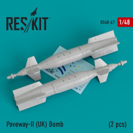 Paveway-II (UK) Bomb (2 pcs) (Tornado, Eurofighter,Buccaneer, Harrier ) RS48-0047 ResKit 1:48