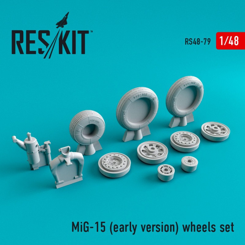 MiG-15 (Early) Wheels Set RS48-0079 ResKit 1:48