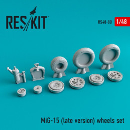 MiG-15 (Late) Wheels Set RS48-0080 ResKit 1:48