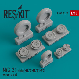 MiG-21 (bis/MT/SMT/21-93) wheels set RS48-0123 ResKit 1:48