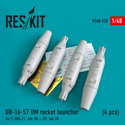 UB-16-57UM rocket launcher (4 pcs) RS48-0228 ResKit 1:48