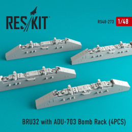 BRU-32 with ADU-703 bomb rack (4 pcs) RS48-0273 ResKit 1:48
