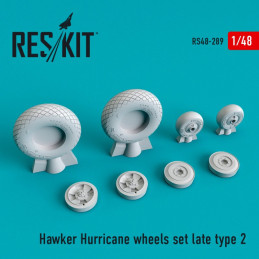 Hawker Hurricane - wheels set late (type 2) RS48-0289 ResKit 1:48
