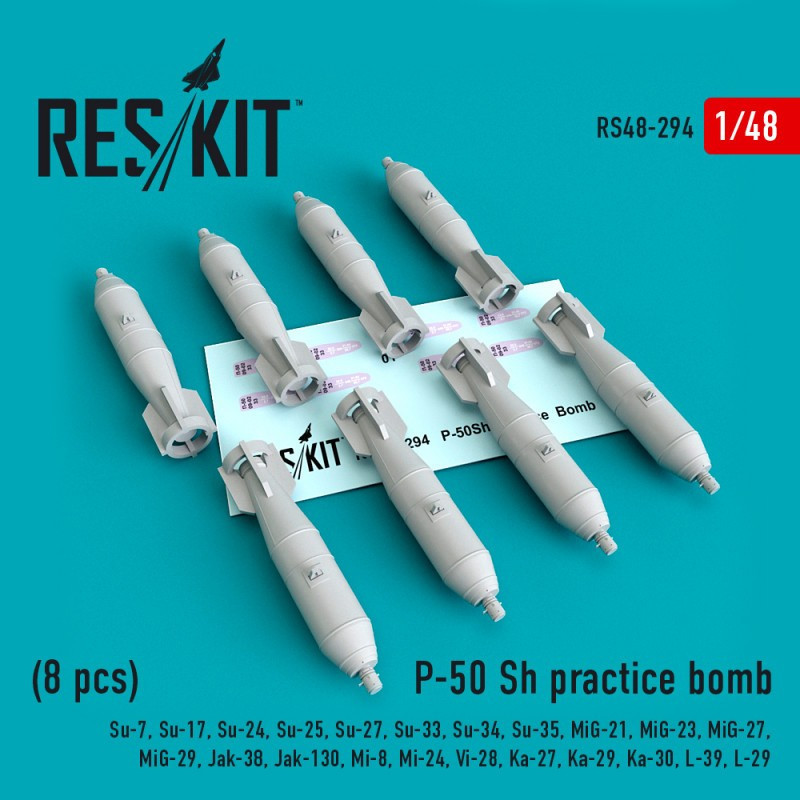 P-50Sh practice bomb (8 pcs) RS48-0294 ResKit 1:48