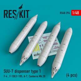 SUU-7 dispenser, type 1 (4 pcs) RS48-0296 ResKit 1:48