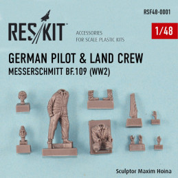German Pilot and Land Crew RSF48-0001 ResKit 1:48
