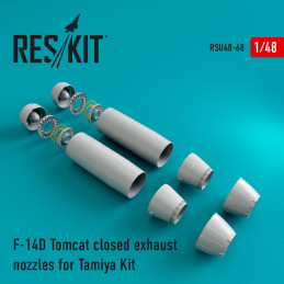 F-14D Tomcat closed exhaust nozzles RSU48-0068 ResKit 1:48 For Tamiya kit