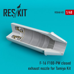 F-16 (F100-PW) closed exhaust nozzle RSU48-0083 ResKit 1:48 for Tamiya kit