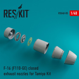 F-16 (F110-GE) closed exhaust nozzles RSU48-0085 ResKit 1:48 For Tamiya kit