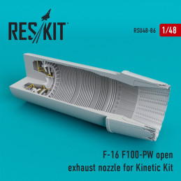 F-16 (F100-PW) open exhaust nozzle RSU48-0086 ResKit 1:48 for Kinetic kit