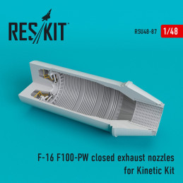 F-16 (F100-PW) closed exhaust nozzle RSU48-0087 ResKit 1:48 for Kinetic kit