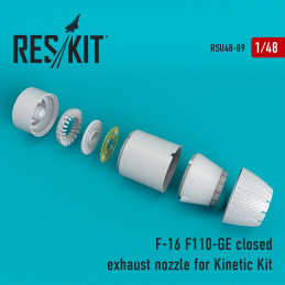 F-16 (F110-GE) closed exhaust nozzle RSU48-0089 ResKit 1:48 for Kinetic kit
