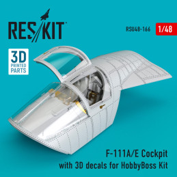 F-111A/E Cockpit with 3D decals RSU48-0166 ResKit 1:48 for HobbyBoss Kit