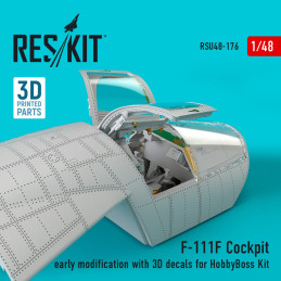 F-111F Cockpit early modification with 3D decals RSU48-0176 ResKit 1:48 for HobbyBoss Kit