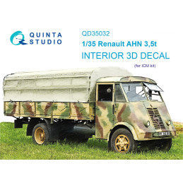 Renault AHN 3,5t interior 3D decals QD35032 Quinta Studio 1:35