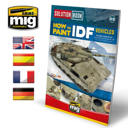 How to Paint IDF Vehicules Solution Book - Multilingual Book 6501 AMMO by Mig