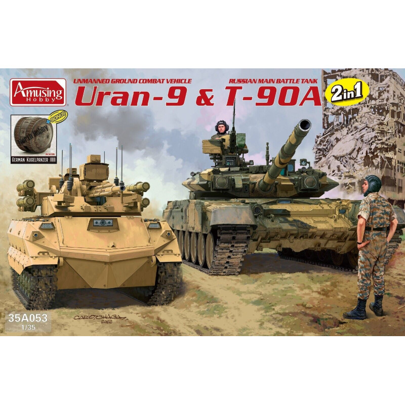 1/35 Russian Main Battle Tank T-90A & Uran-9