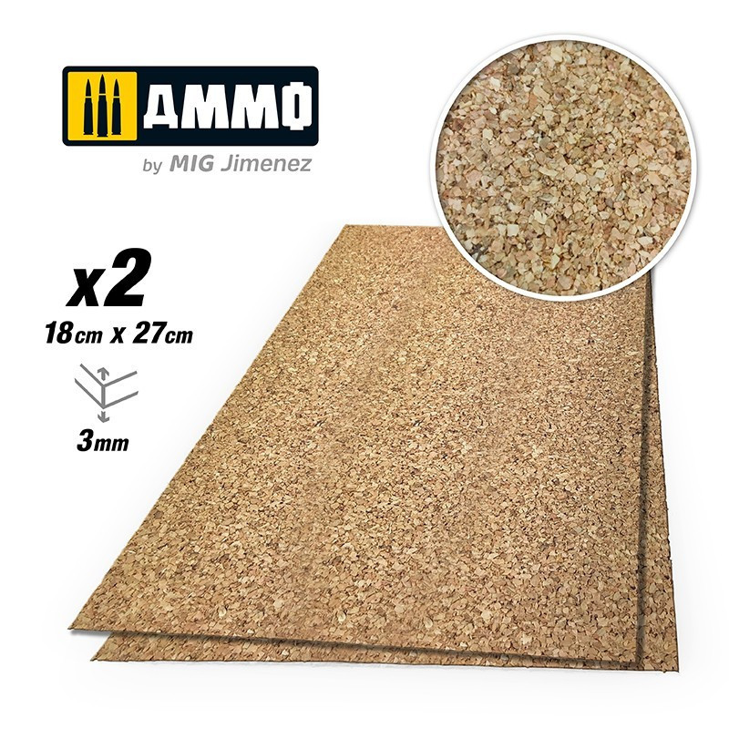 Medium Grain (3mm)  2 pcs Create Cork