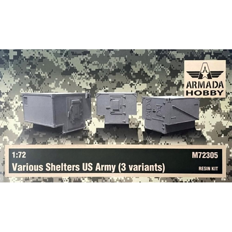 1/72 US Army Shelters - 3 variants (resin kit)
