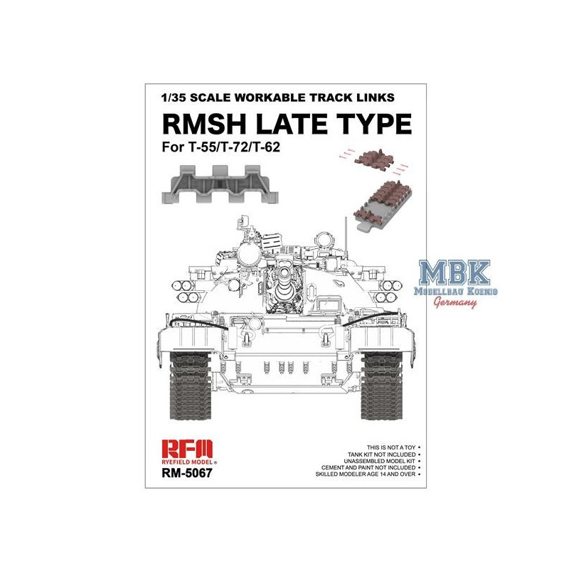 1/35 RMSH late type work. track links f. T55/T-72/T-62