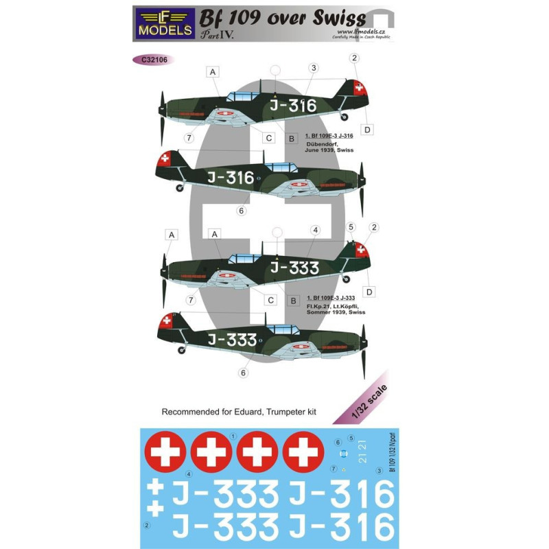 1/32 Decals Bf 109 over Swiss (EDU/TRUMP) Part 4