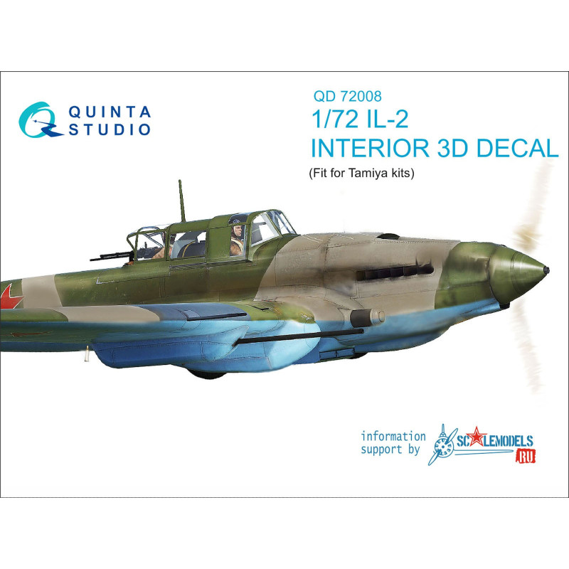 IL-2 Shturmovik  3D-Printed & coloured Interior (for Tamiya kit) QD72008 Quinta Studio