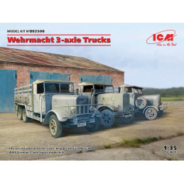 1/35 Wehrmacht 3-axle Trucks Henschel 33D1, Krupp L3H163, LG3000