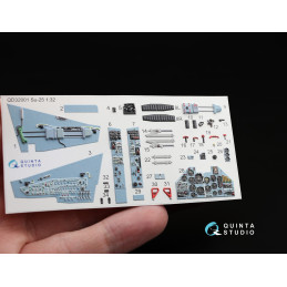Su-25 3D-Printed & coloured Interior on decal paper (for Trumpeter kit) QD32001 Quinta Studio 1:32